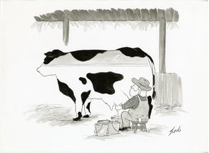 Draining Milk Cow