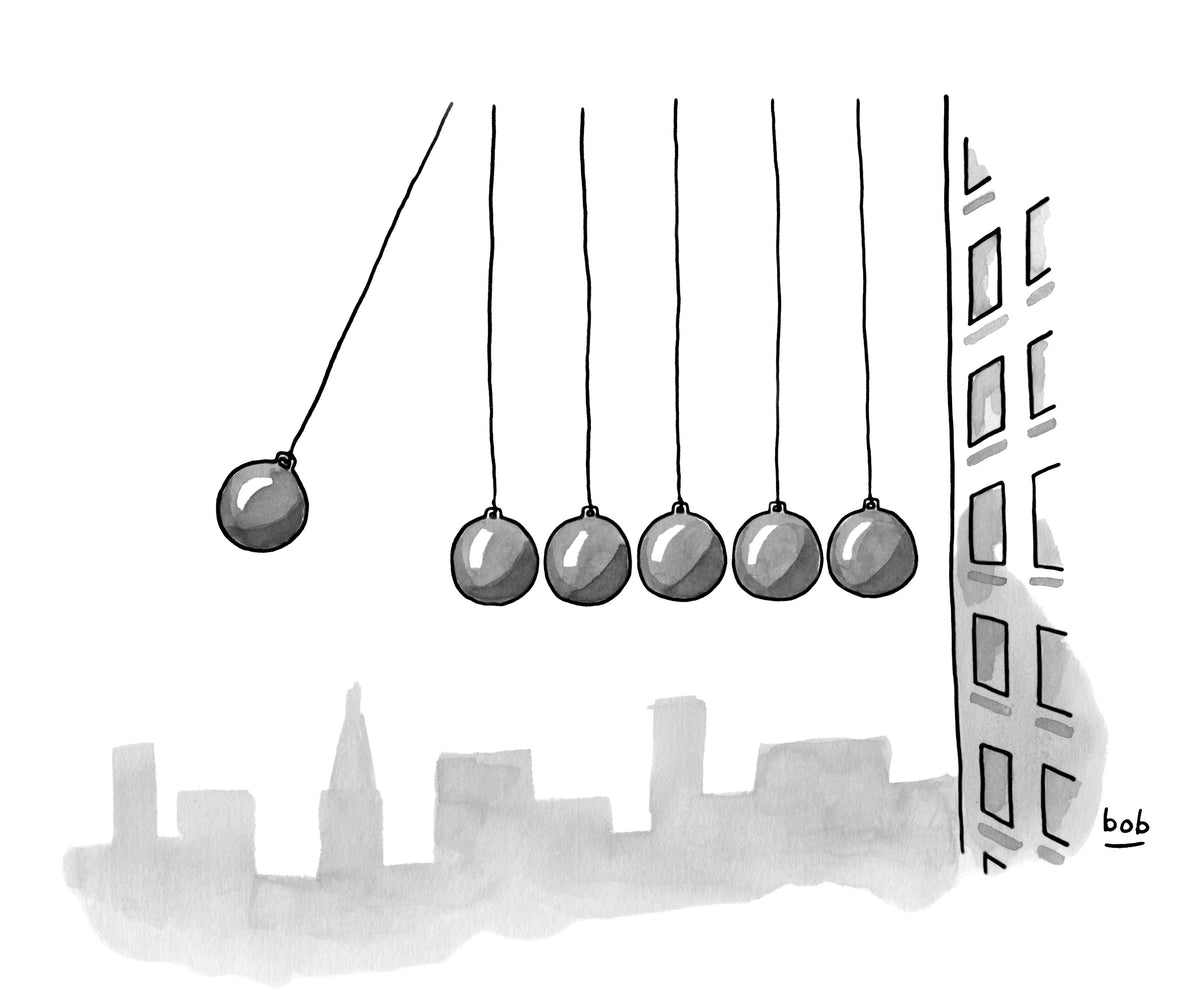 Wrecking Balls Original And Unique New Yorker Magazine Cartoon Art