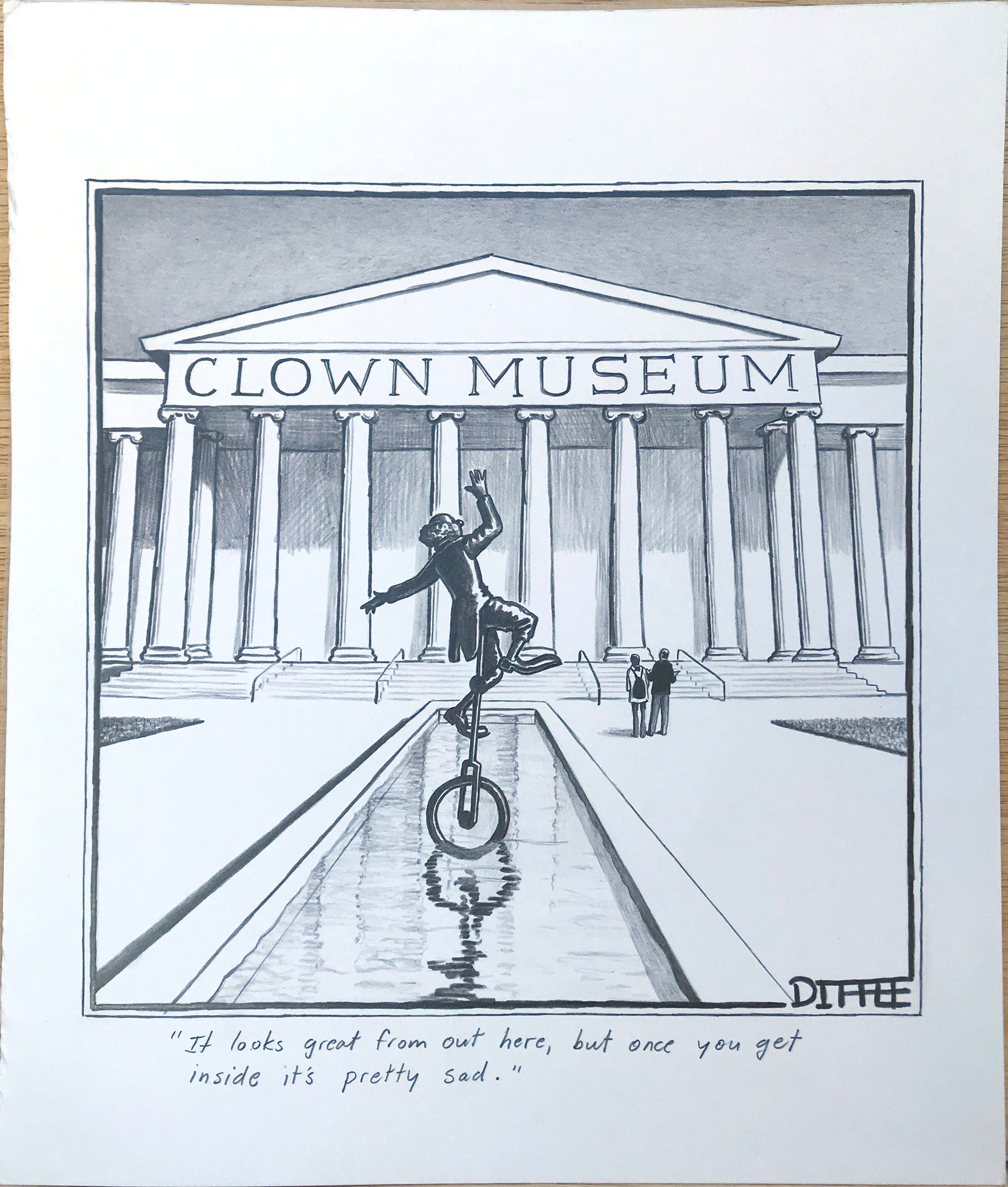 Cartoons Diffee Clown Museum | Original And Unique New Yorker Magazine Cartoon Art ...