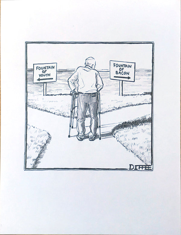 Diffee Cartoons Fountain Of Bacon | Original And Unique New Yorker Magazine Cartoon ...