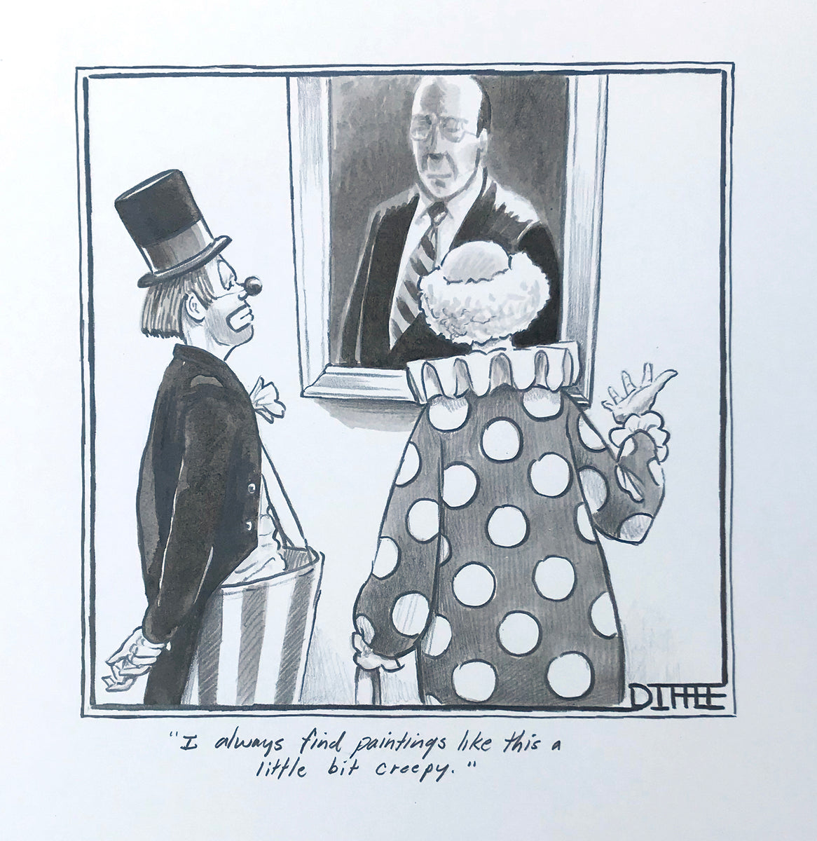 Mitchell Diffee Creepy Paintings | Original And Unique New Yorker Magazine Cartoon Art ...