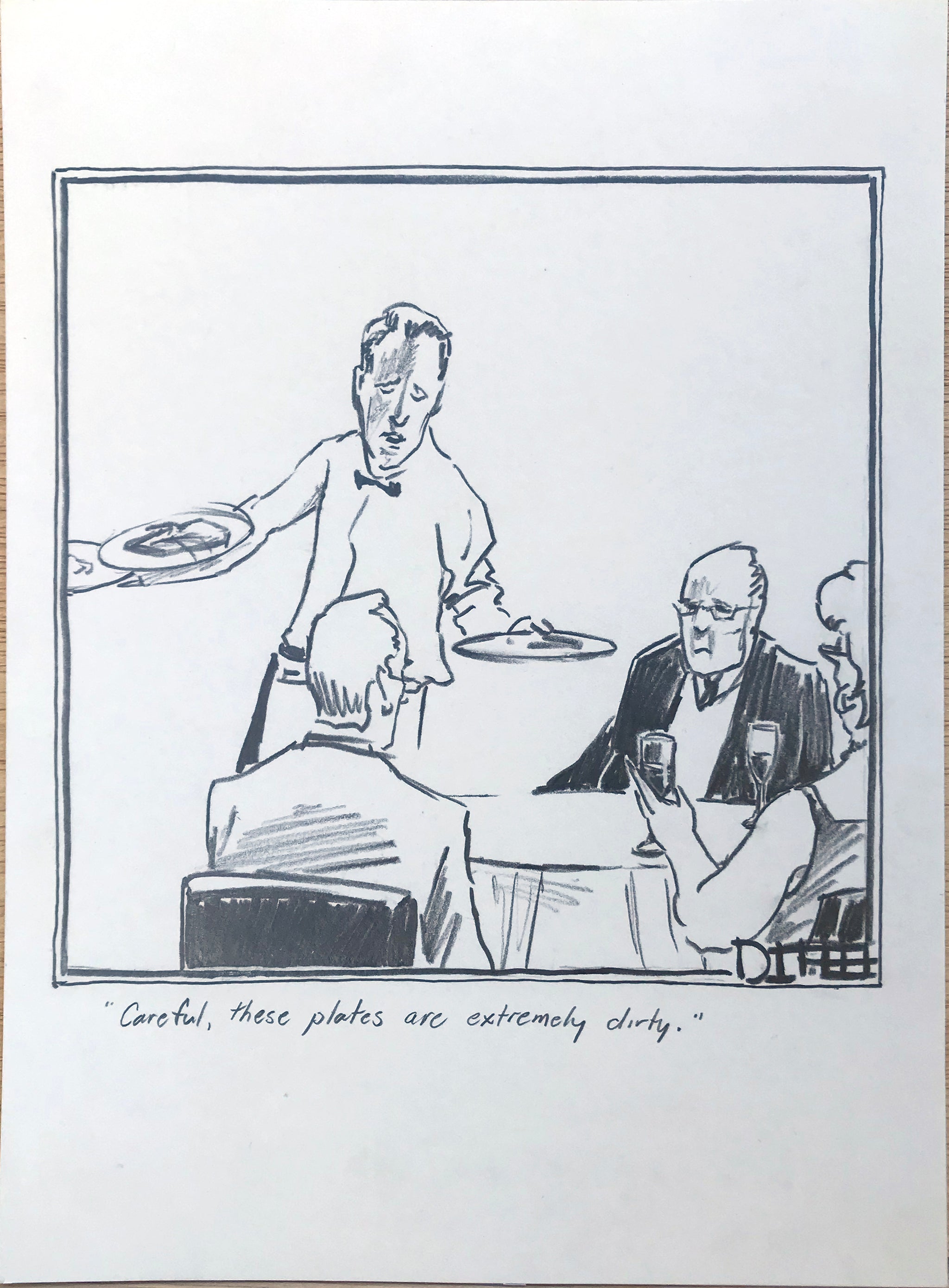 Dirty Plates | Original And Unique New Yorker Magazine Cartoon Art ...
