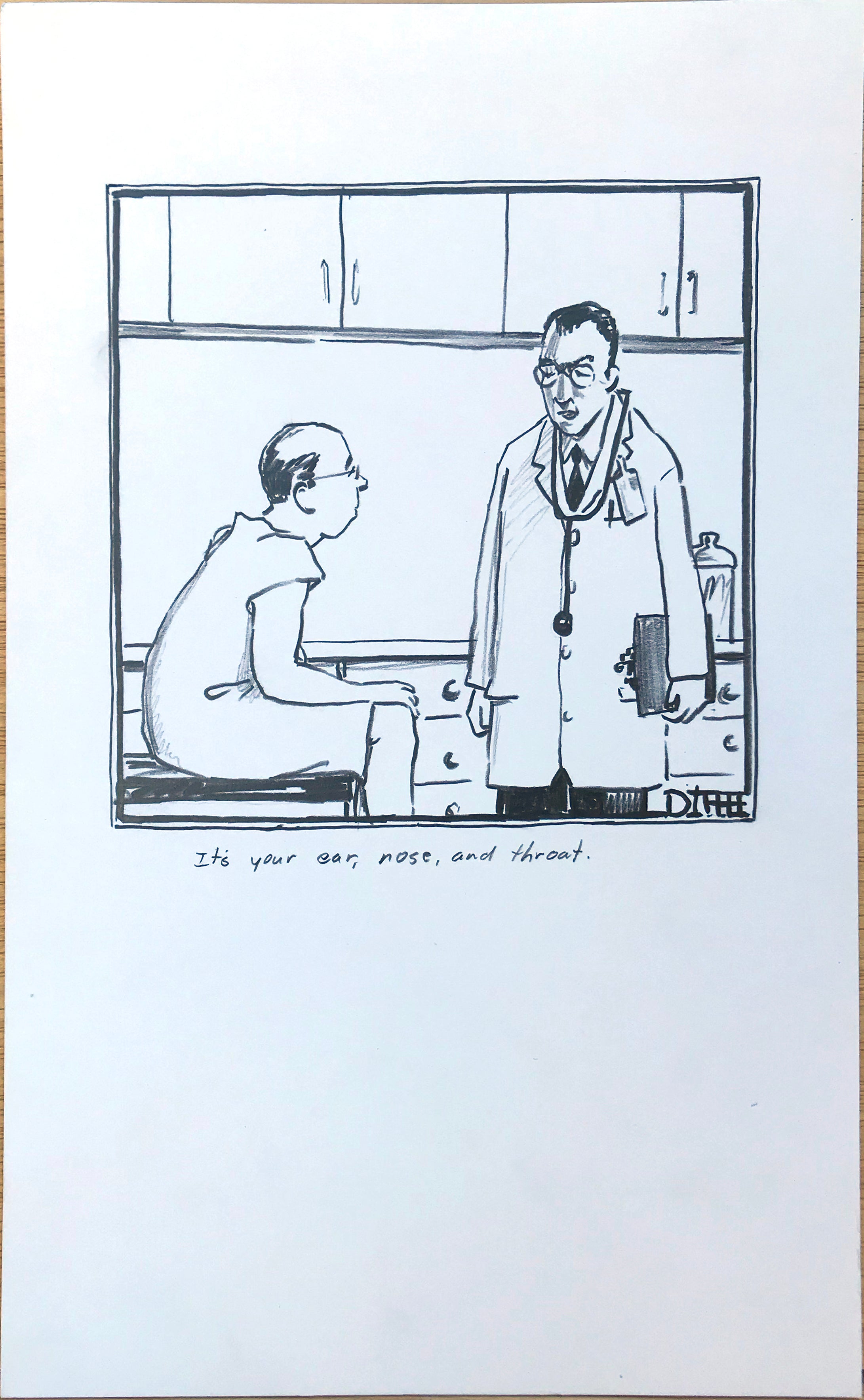 Diffee Cartoons Ear, Nose and Throat | Original And Unique New Yorker Magazine Cartoon ...