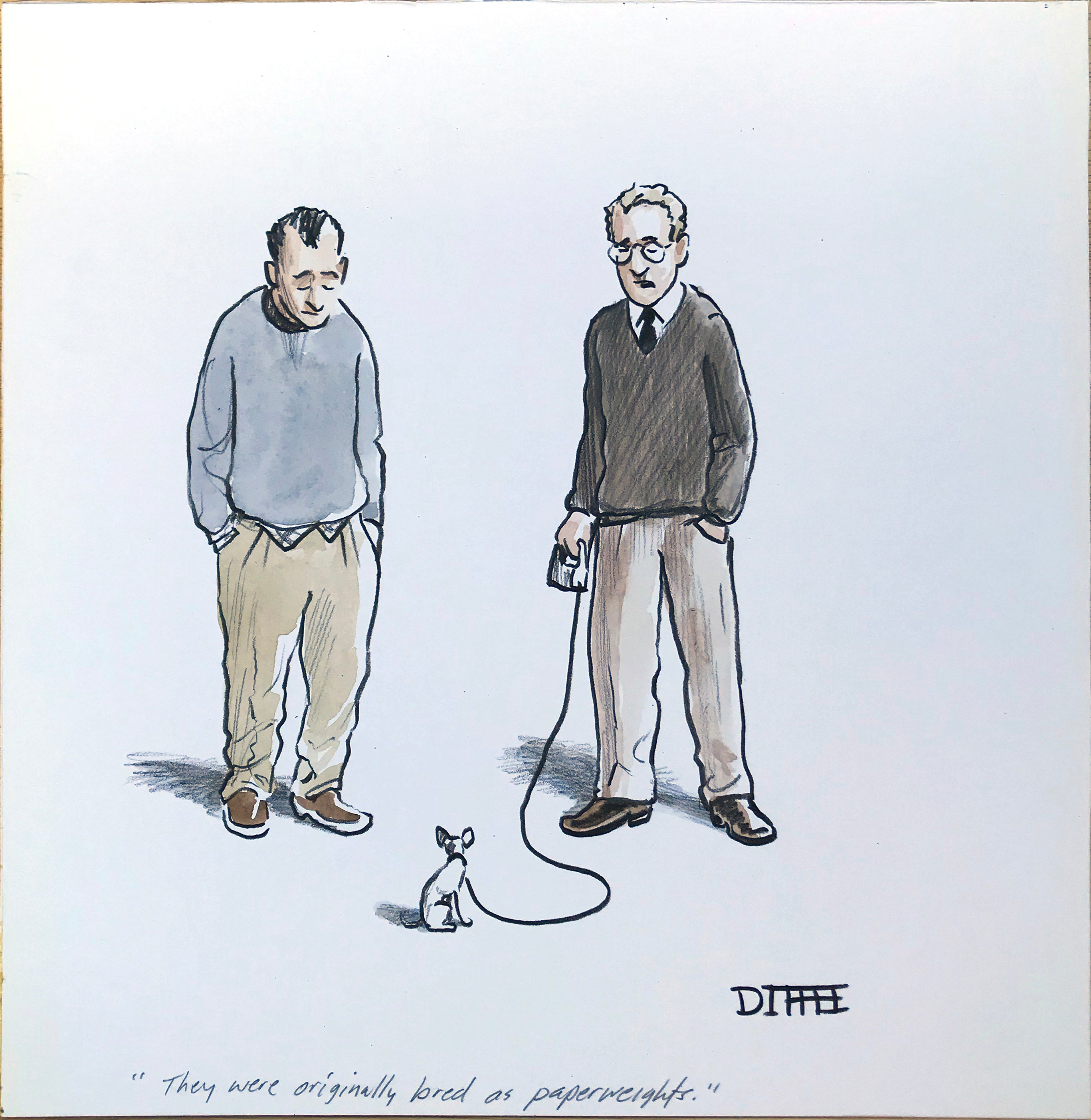 Paperweight Dog | Original And Unique New Yorker Magazine Cartoon Art ...