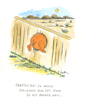 President Pooh Stuck In His Border Wall