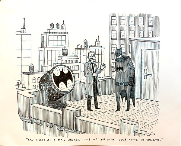 Batman's Email | Original And Unique New Yorker Magazine Cartoon Art ...