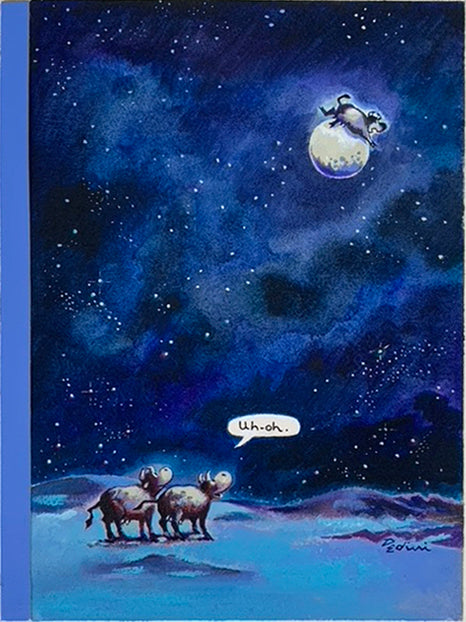 Cow Stuck on Moon