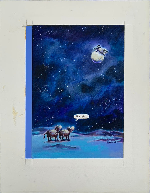 Cow Stuck on Moon