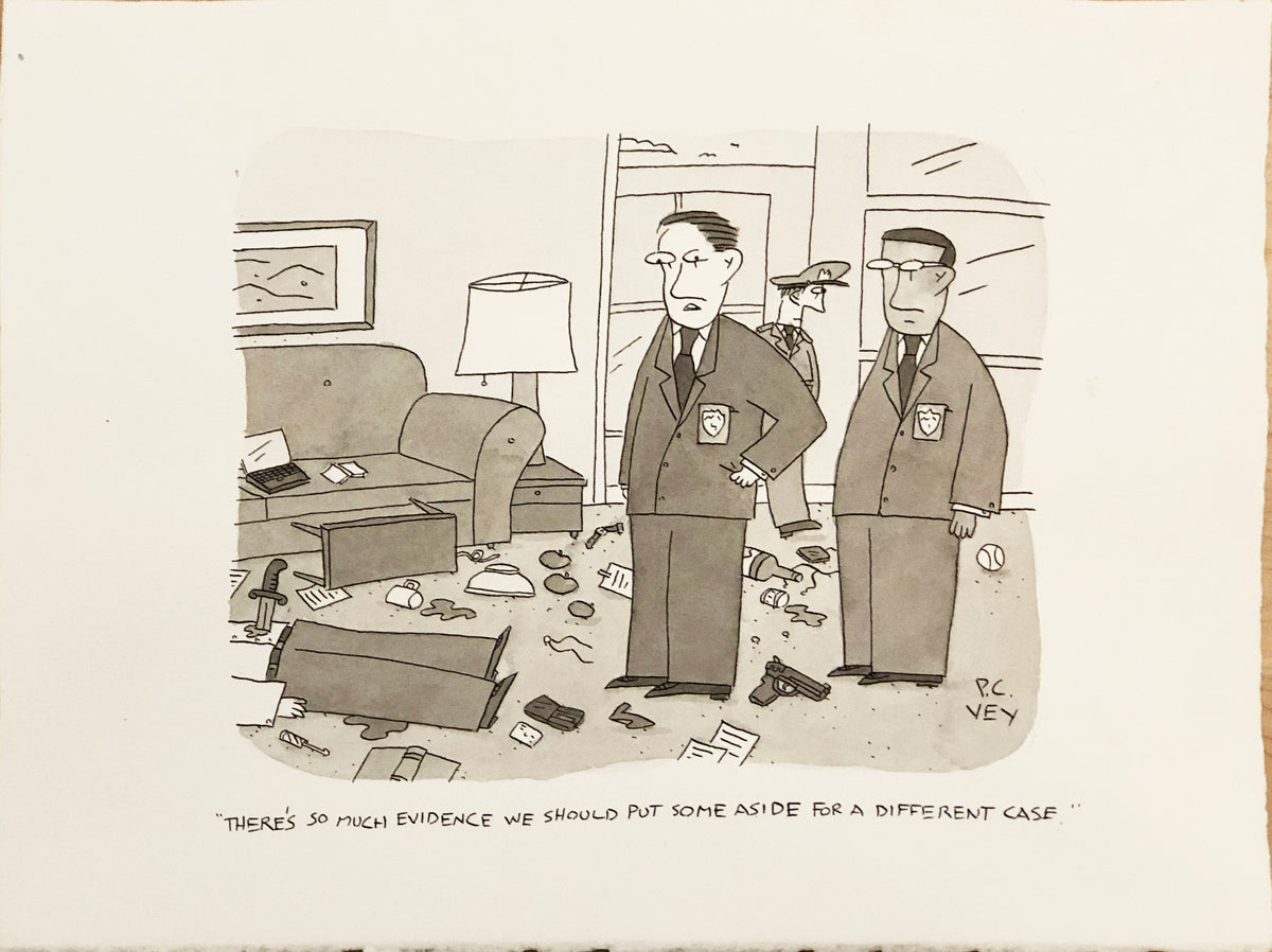 Cartoon Evidencec So Much Evidence | Original And Unique New Yorker Magazine Cartoon Art ...